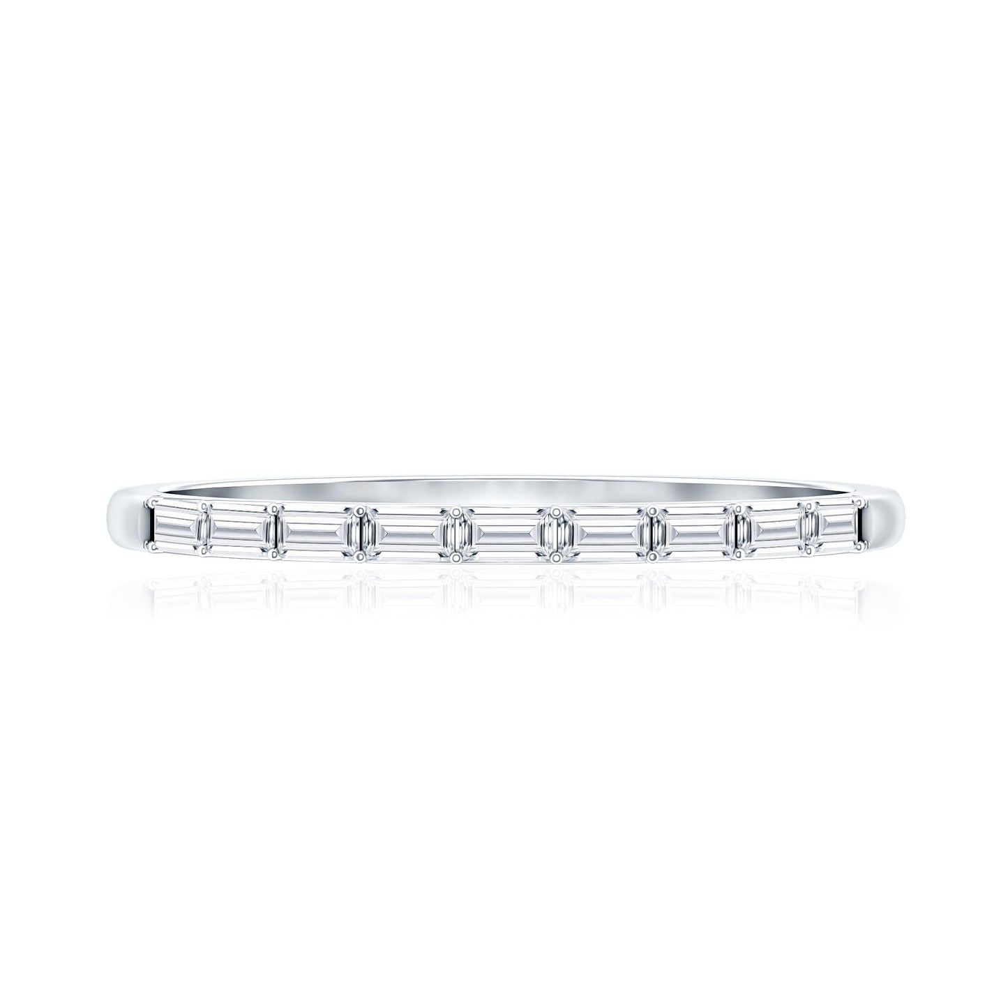 Baguette Diamond East West Stackable Ring