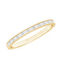 Baguette Diamond Half Eternity Stackable Ring in Channel Setting