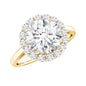 Classic Round Cut Moissanite Big Engagement Ring