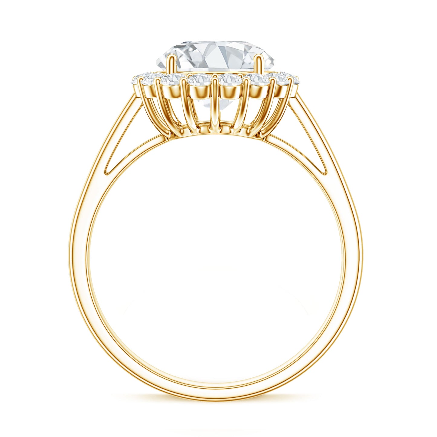 Classic Round Cut Moissanite Big Engagement Ring
