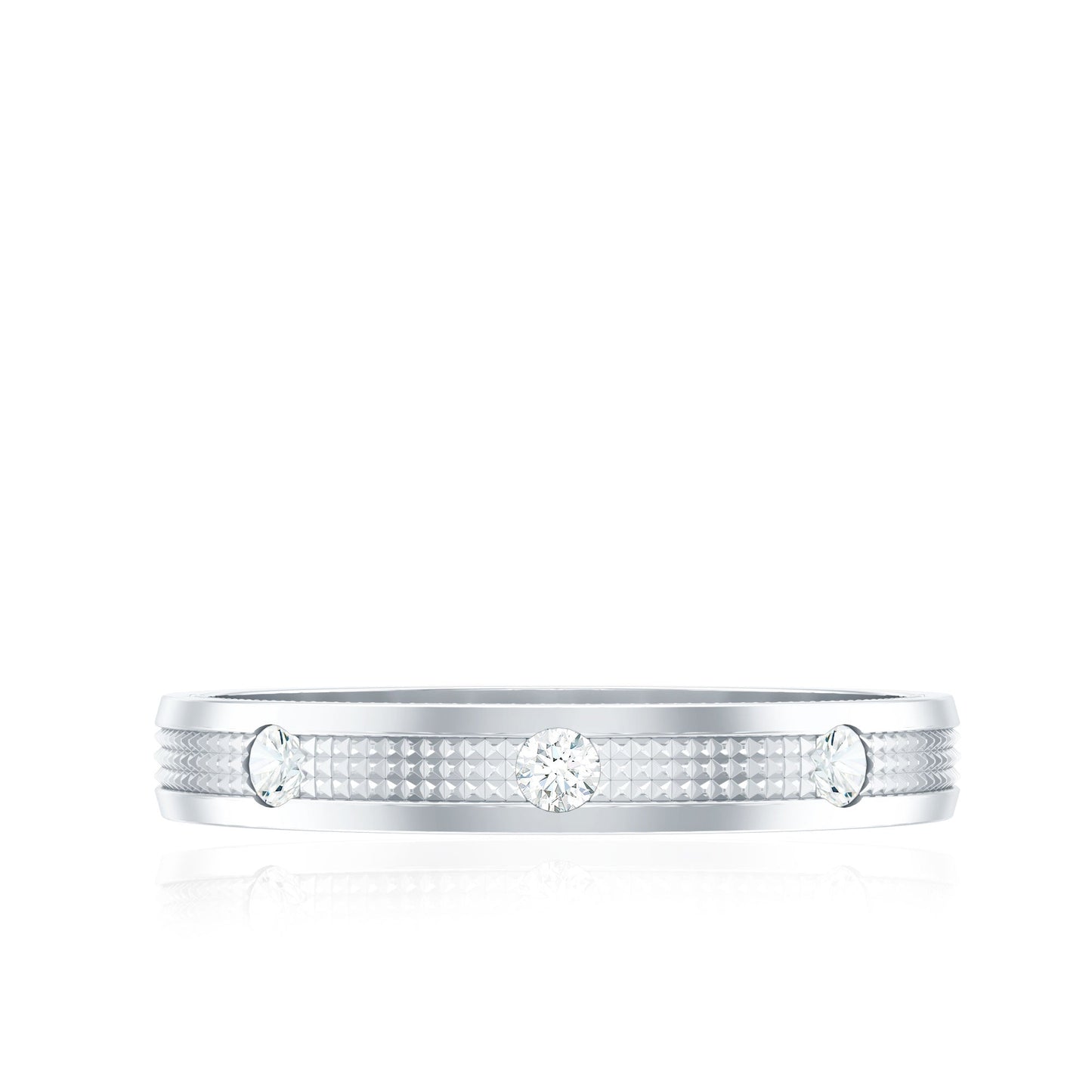 Certified Diamond Band Ring in Flush Setting