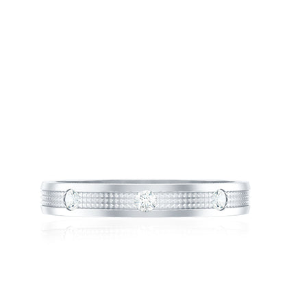 Certified Diamond Band Ring in Flush Setting