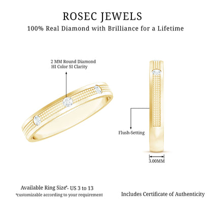 Certified Diamond Band Ring in Flush Setting