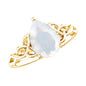 Pear Shaped Moonstone Solitaire Engagement Ring with Celtic Band