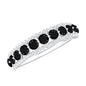 Natural Black Spinel Diamond Half Eternity Ring for Anniversary