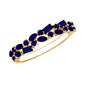 Natural Blue Sapphire Half Eternity Anniversary Ring for Women