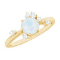 Moonstone and Diamond Scatter Promise Ring