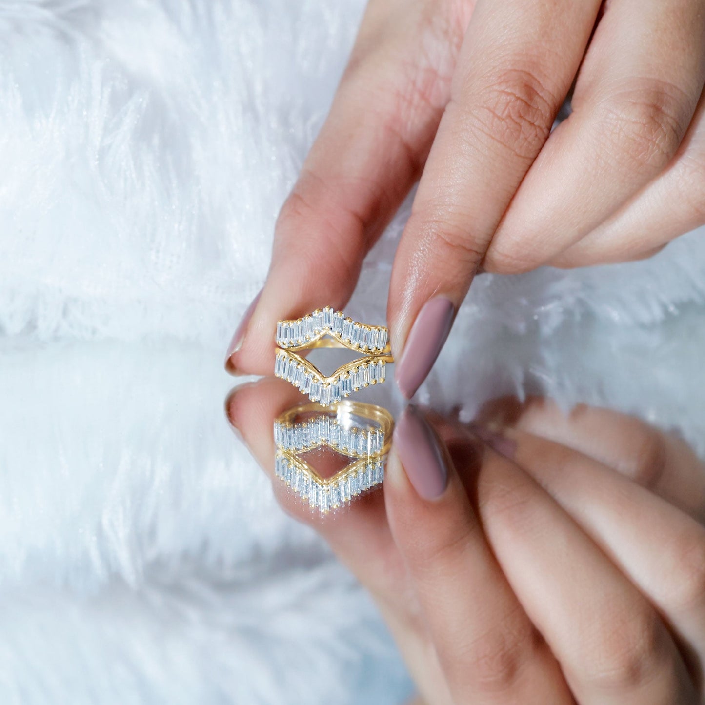 Baguette Cut Moissanite Engagement Ring Enhancer