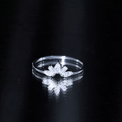 Marquise and Baguette Moissanite Enhancer Ring