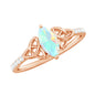 Natural Ethiopian Opal Diamond Engagement Ring with Celtic Knot