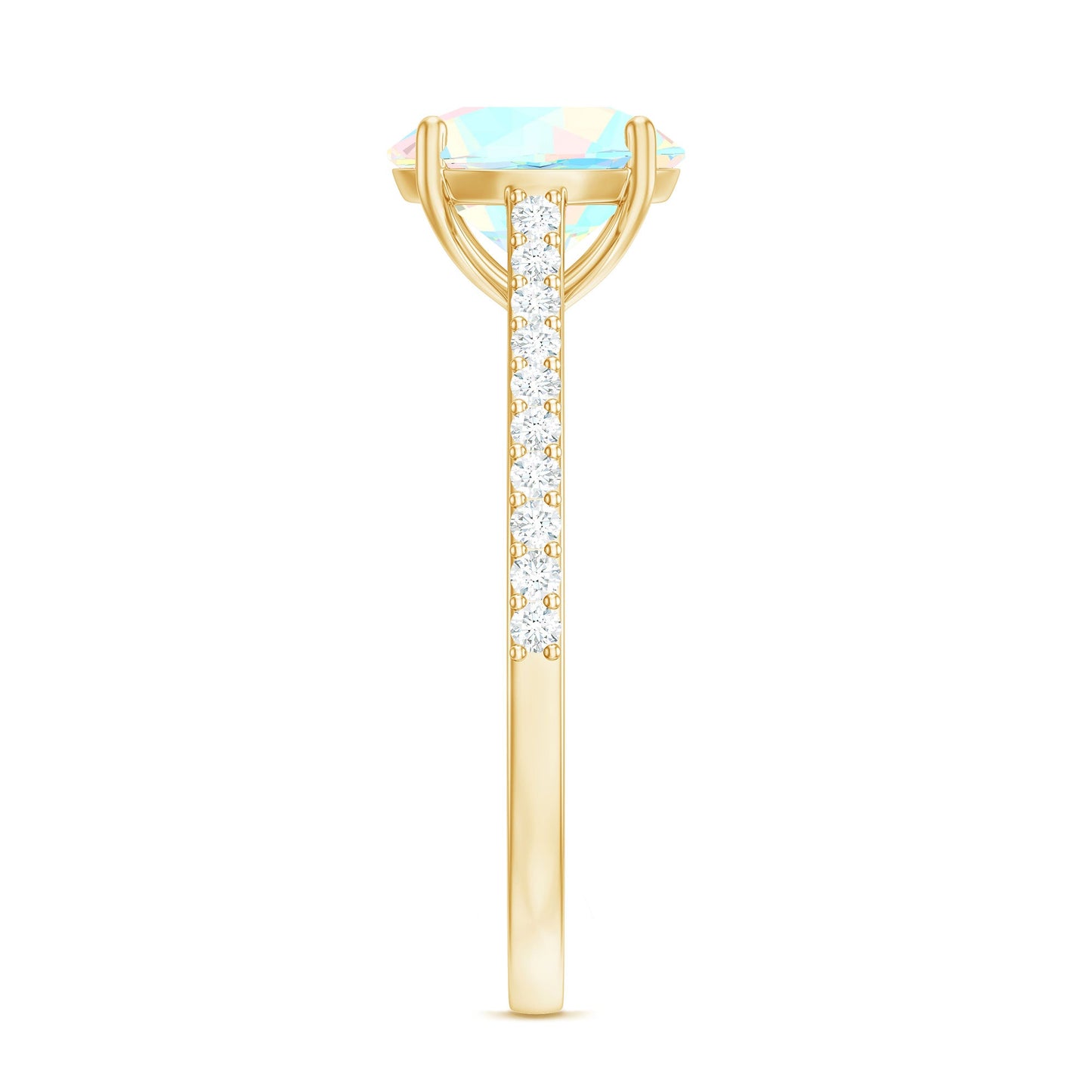 2 Carat Ethiopian Opal Diamond Engagement Ring with Certificate