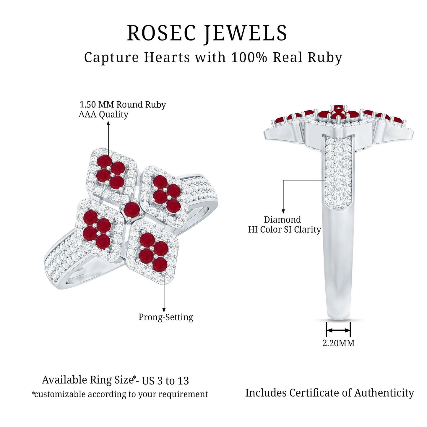 Ruby and Diamond Statement Engagement Ring