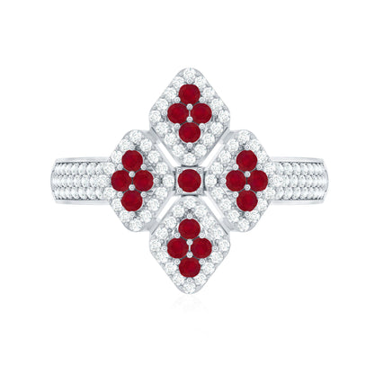Ruby and Diamond Statement Engagement Ring