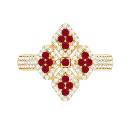 Ruby and Diamond Statement Engagement Ring