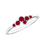 Natural Ruby Cluster Promise Ring for Women