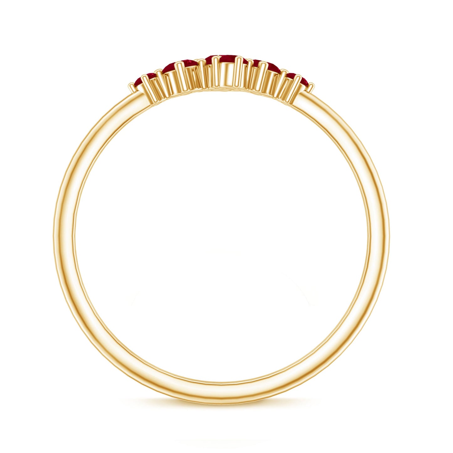 Natural Ruby Cluster Promise Ring for Women