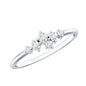Certified Moissanite Cluster Promise Ring