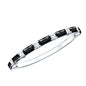 Certified Baguette Lab Grown Black and White Diamond Half Eternity Ring