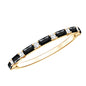 Certified Baguette Lab Grown Black and White Diamond Half Eternity Ring