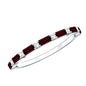 Natural Baguette Garnet Diamond Half Eternity Band With Certificate