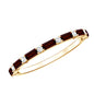 Natural Baguette Garnet Diamond Half Eternity Band With Certificate