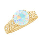 Nature Inspired 2 Carat Ethiopian Opal Engagement Ring with Diamond
