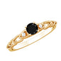 Certified 0.84 Carat Lab Grown Black Diamond Promise Ring with White Diamond