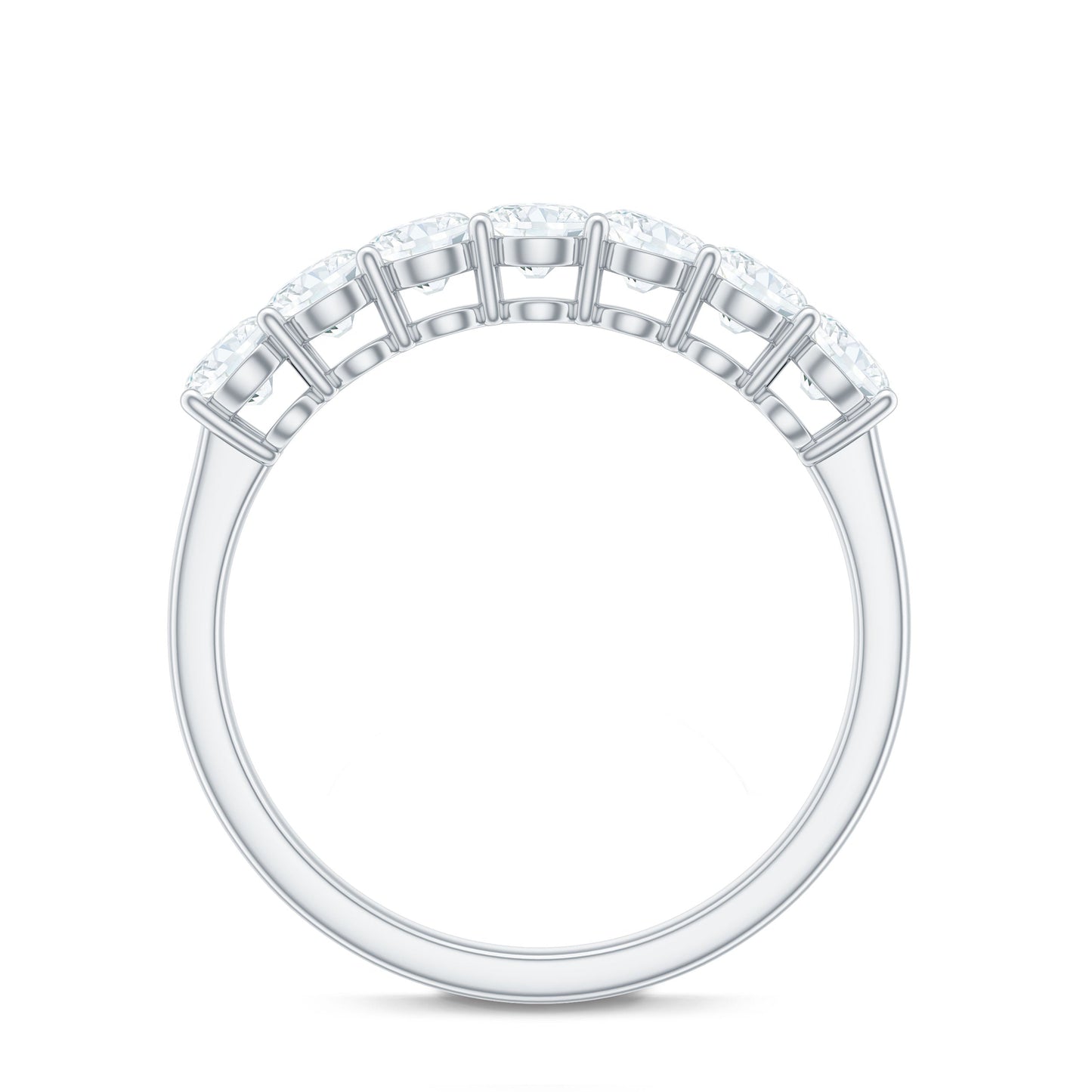 Natural Diamond Half Eternity Band Ring for Women