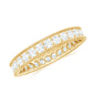 Moissanite Band Ring with Milgrain Detailing