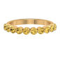 Simple Round Citrine Half Eternity Band Ring