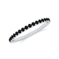 Certified Real Black Spinel Eternity Stackable Ring