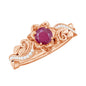 Nature Inspired 0.6 Carat Ruby Diamond Engagement Ring for Women