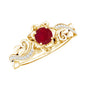 Nature Inspired 0.6 Carat Ruby Diamond Engagement Ring for Women