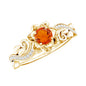 Nature Inspired Fire Opal and Diamond Engagement Ring with Certificate