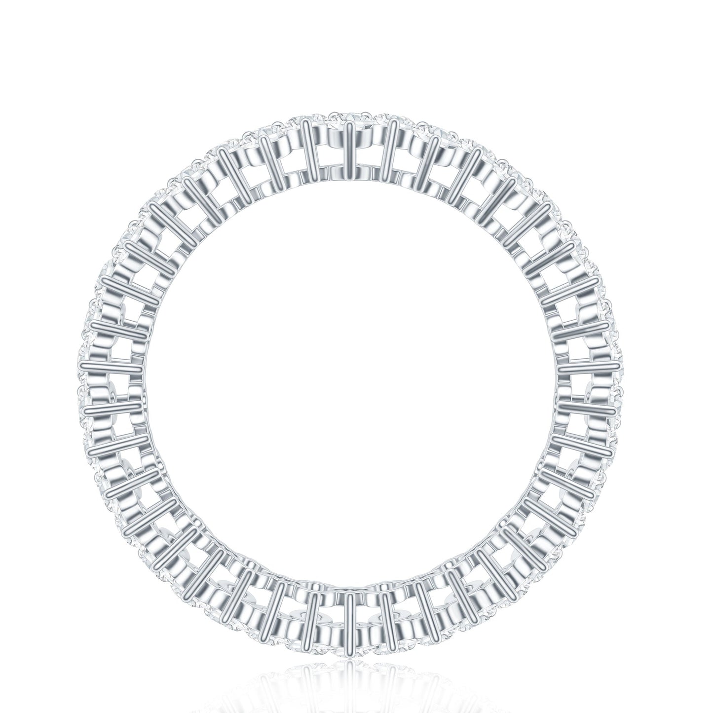 Cluster Wedding Band for Women with Moissanite