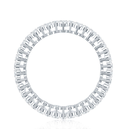 Cluster Wedding Band for Women with Moissanite