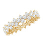 Cluster Wedding Band for Women with Moissanite