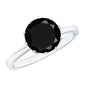Certified 2 Carat Lab Grown Black Diamond Solitaire Engagement Ring