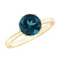 Lotus Basket Set Solitaire London Blue Topaz Engagement Ring