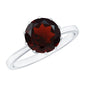Natural 2.3 Carat Garnet Solitaire Engagement Ring