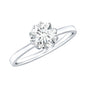 0.9 Carat Moissanite Solitaire Ring in Lotus Basket Setting