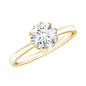 0.9 Carat Moissanite Solitaire Ring in Lotus Basket Setting
