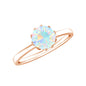Natural 2 Cart Ethiopian Opal Engagement Ring in Lotus Basket Setting