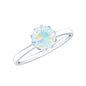 Natural 2 Cart Ethiopian Opal Engagement Ring in Lotus Basket Setting