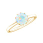Natural 2 Cart Ethiopian Opal Engagement Ring in Lotus Basket Setting