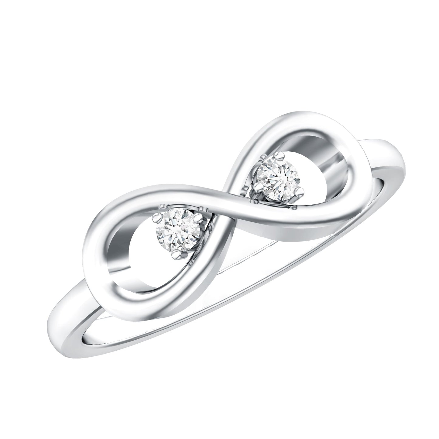 Certified Real Diamond Infinity Promise Ring for Women