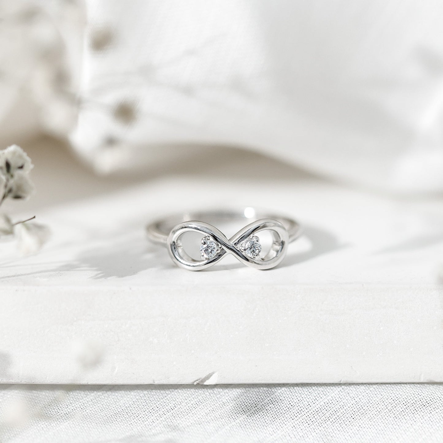 Certified Real Diamond Infinity Promise Ring for Women