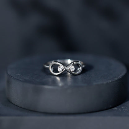 Certified Real Diamond Infinity Promise Ring for Women