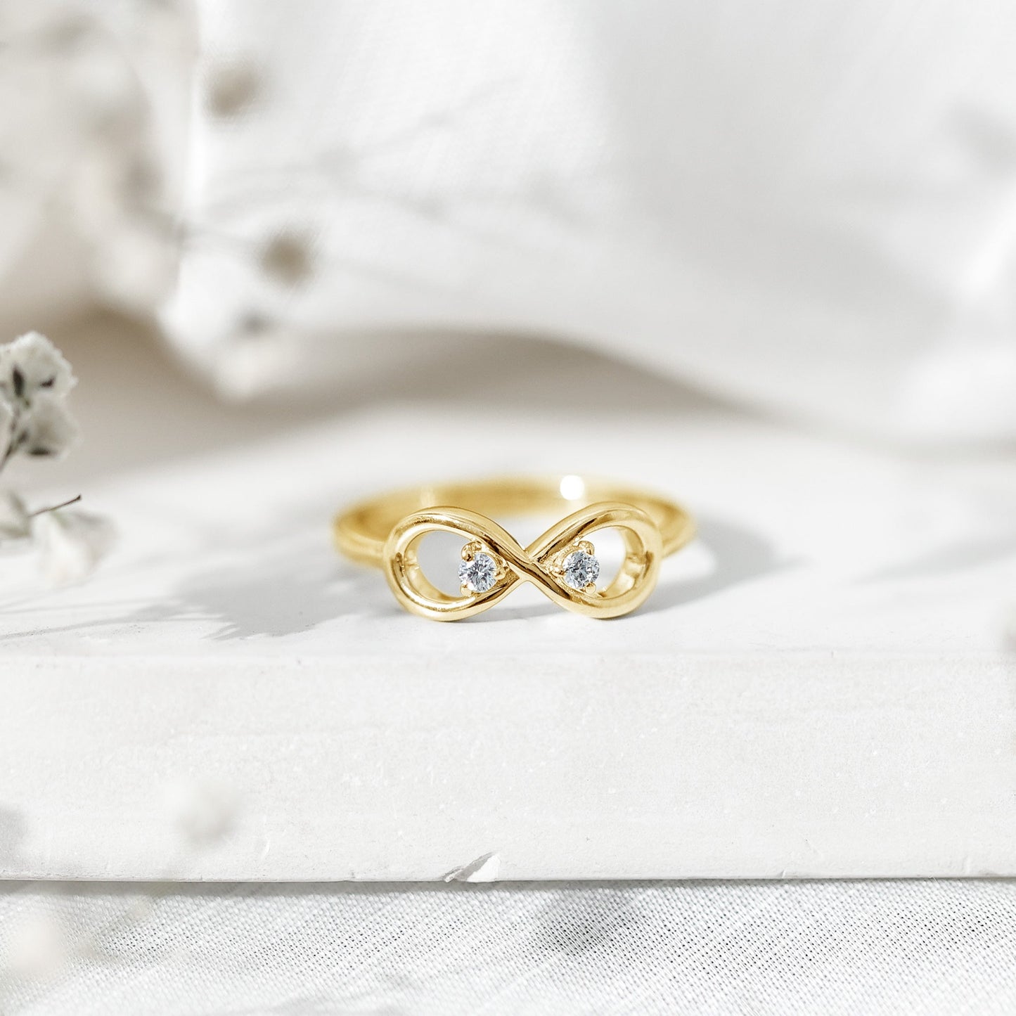 Certified Real Diamond Infinity Promise Ring for Women