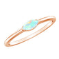 Natural Marquise Ethiopian Rainbow Opal Promise Ring in East West Style